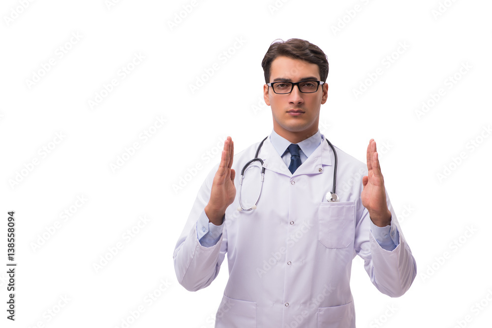 Young doctor isolated on white background Young doctor isolated on white background