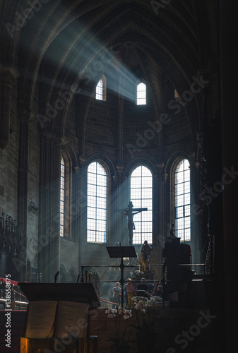Church interior with lovely vaulted ceilings
