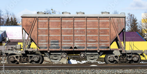 Obraz na plátně railway freight wagon