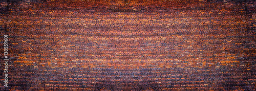 panoramiczny widok muru, ceglany mur jako tło