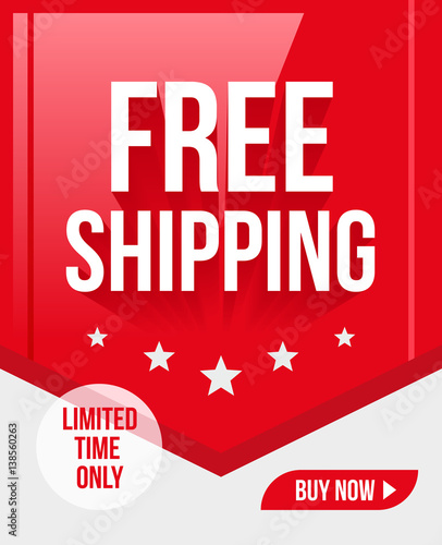 Free Shipping Limited Time Ribbon