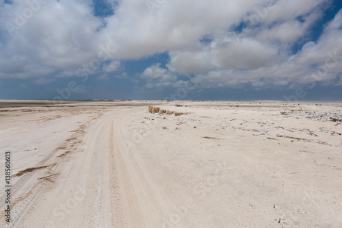 White sand dunes panorama from Lencois Maranhenses National Park, Brazil.