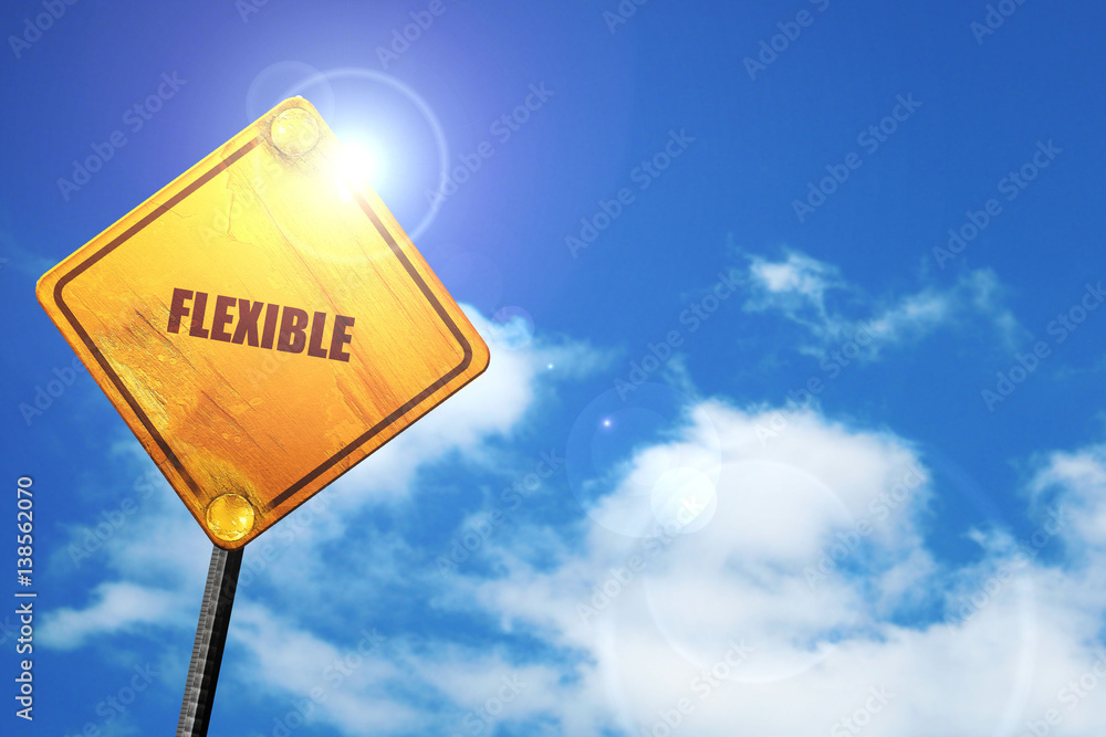 Fototapeta premium flexible, 3D rendering, traffic sign