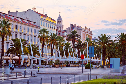 Split main waterfront walkway palms and architecture