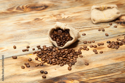 coffee on a wooden background