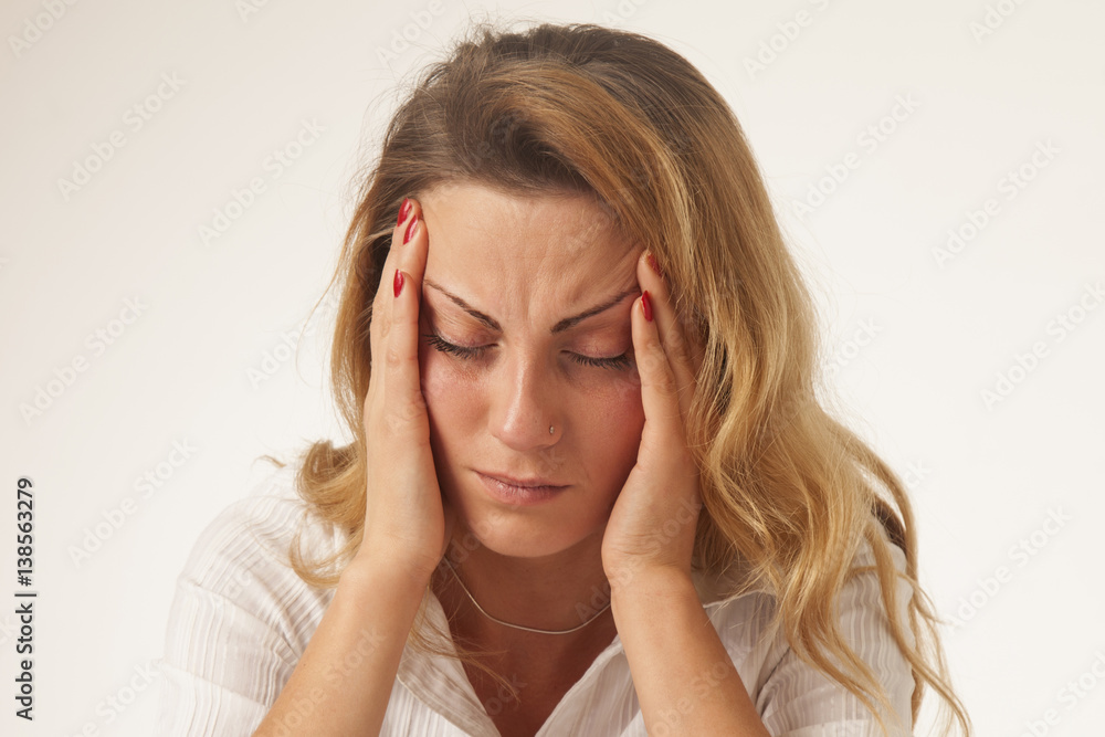 Single and lonely woman depressed (Gestures, body language) Single and lonely woman depressed (Gestures, body language)