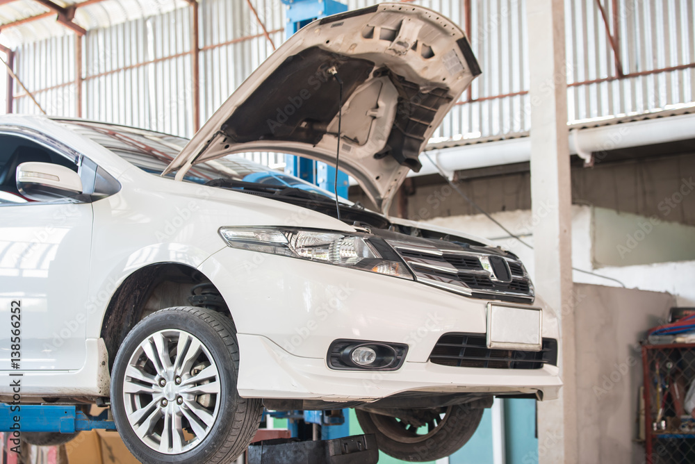 Fototapeta premium Car maintenance servicing mechanic 