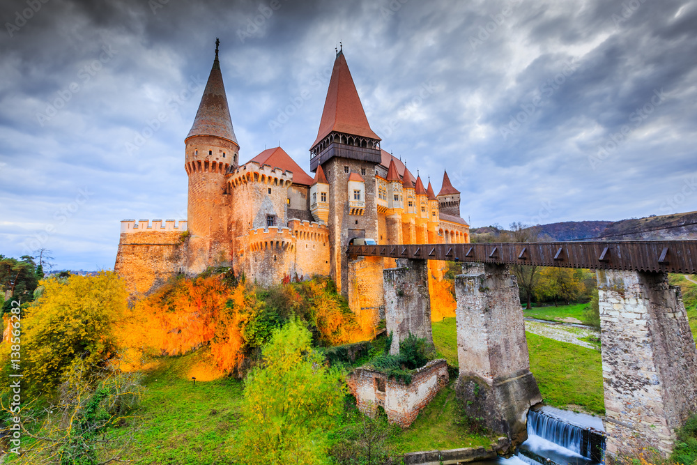 Corvin's Castle - Hunyad Castle in Hunedoara, Romania.