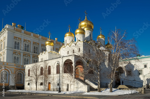 Moscow Kremlin, Cathedral Square, view of the Cathedral of the Annunciation was built in 1484 - 1489 years, the object of cultural heritage, landmark photo