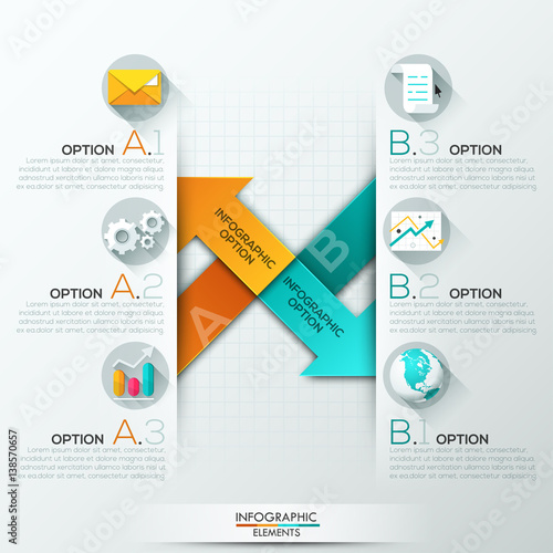 Modern infographics options banner