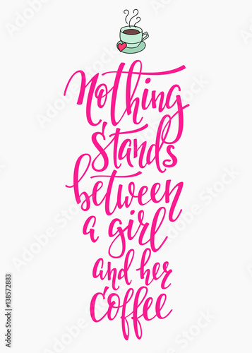 Quote love coffee typography