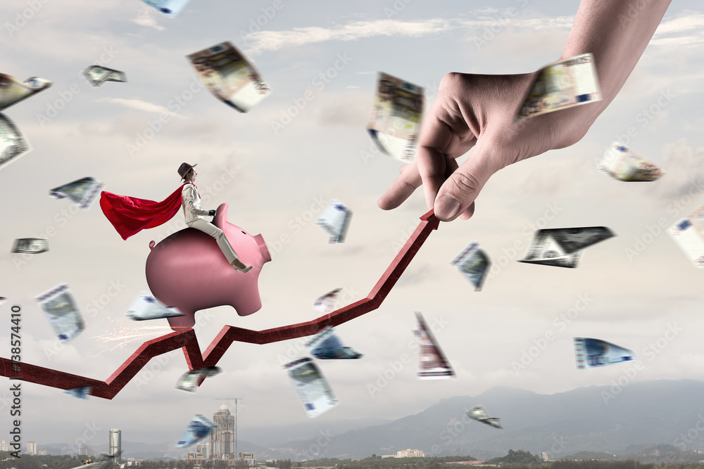 Fototapeta premium Making your invesments grow . Mixed media