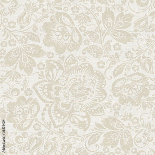 Floral seamless pattern background illustration. Vintage decor elements
