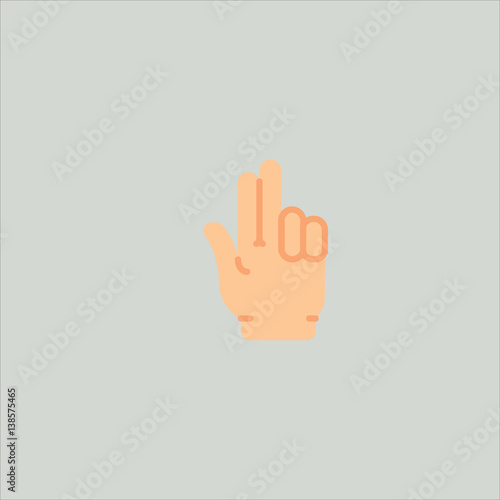 gestures icon flat design