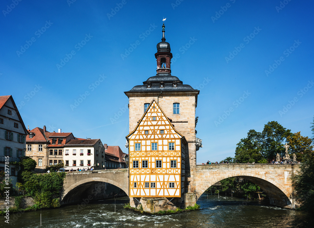 Picturesque old Rathuis or Town Hall, Bamberg