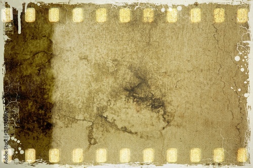 Grunge film strip frame with borders.