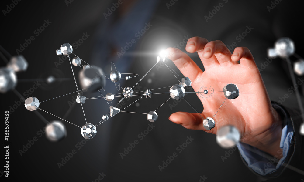 Networking and communication concept . Mixed media Networking and communication concept . Mixed media