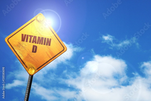 Obraz na płótnie vitamin d, 3D rendering, traffic sign w salonie