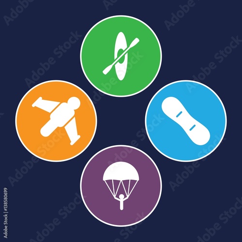 Set of 4 extreme filled icons
