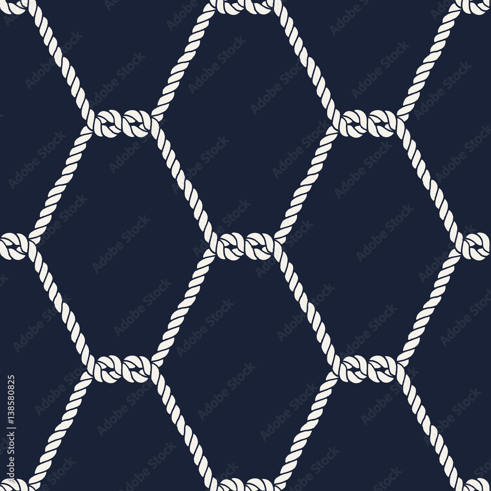 Seamless nautical rope pattern - Half knots Seamless nautical rope pattern - Half knots