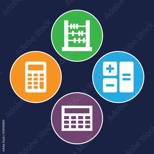 Set of 4 accounting filled icons photo