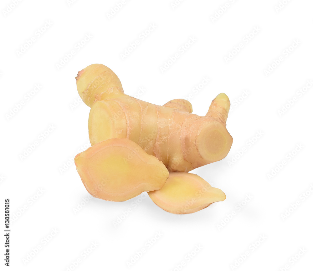 Fototapeta premium ginger on white background