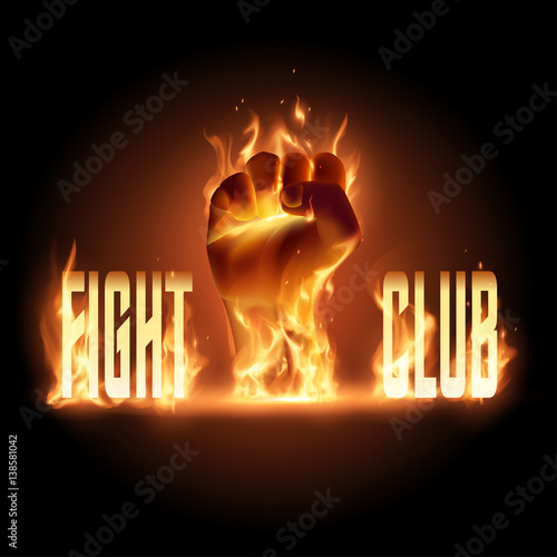 Fight club emblem illustration