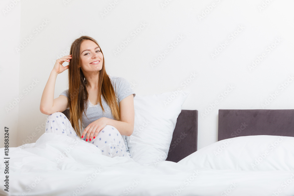 Attractive woman in the bed. Attractive woman in the bed.