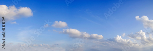 Panoramic sky on a sunny day.