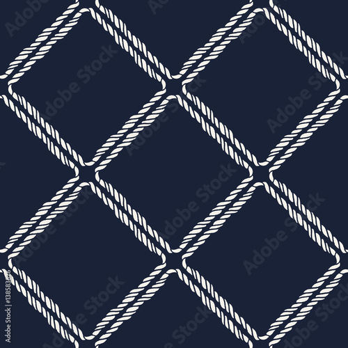Seamless nautical rope pattern