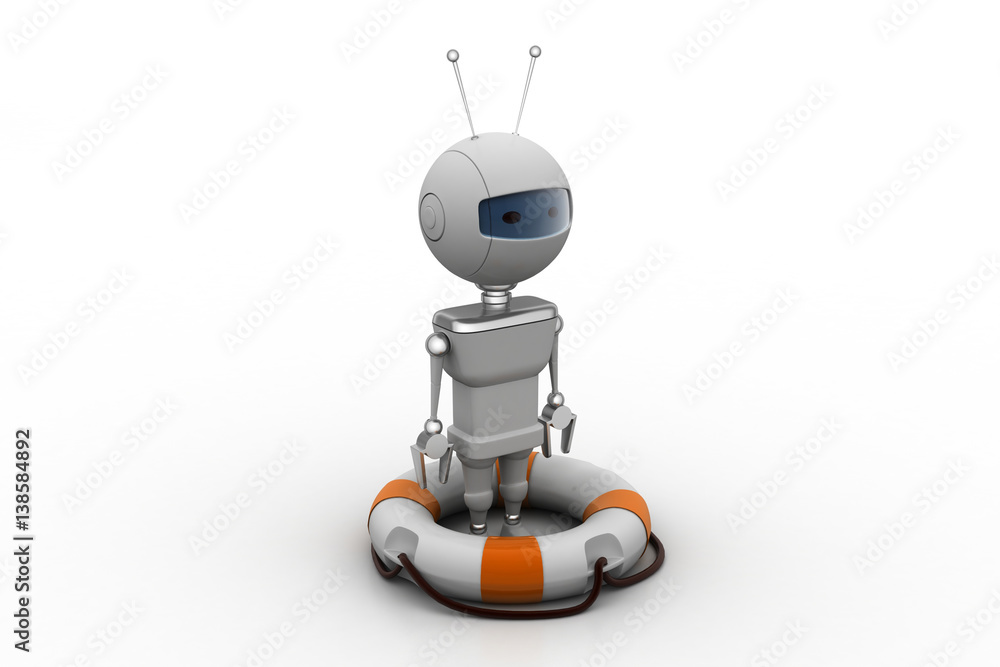 lifebuoy with robot