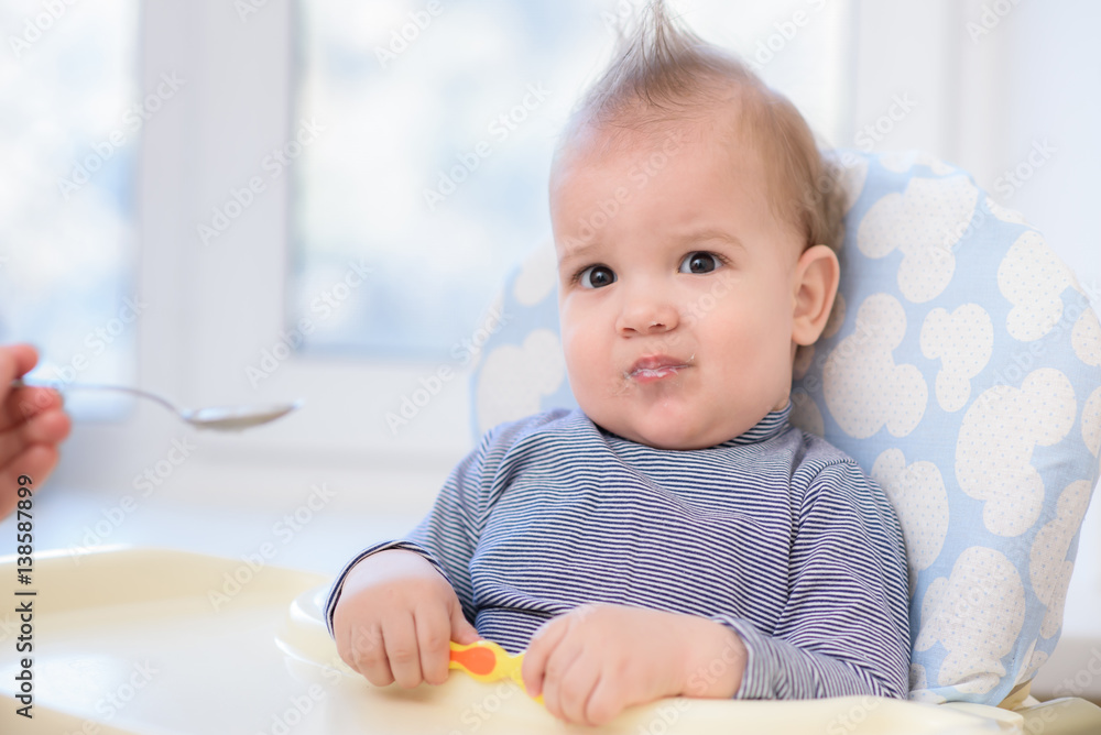 mother feeding her baby breast porridge day mother feeding her baby breast porridge day