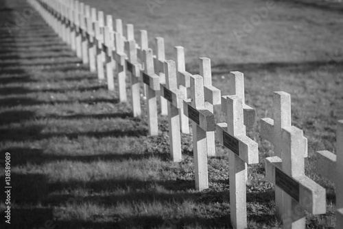 Alignement de croix, cimetière militaire de Verdun