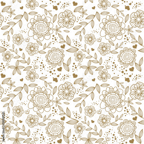 Seamless Floral Background Vector