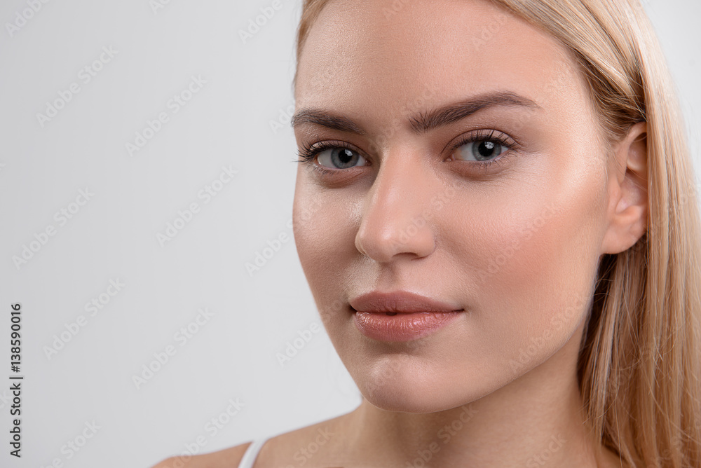 Calm girl with perfect skin Calm girl with perfect skin