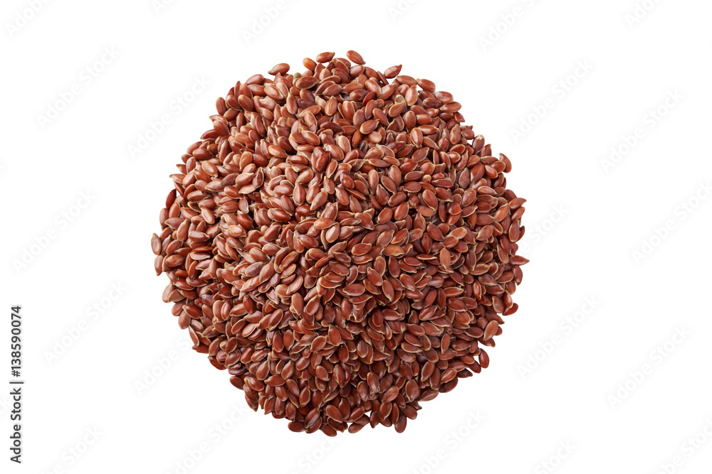flax seeds on white background flax seeds on white background
