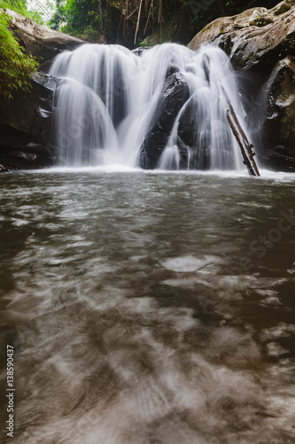 Phu Soi Dao waterfall  in winter season at Phu Soi Dao National park  thailand.