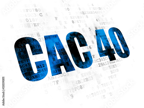 Stock market indexes concept: CAC 40 on Digital background photo