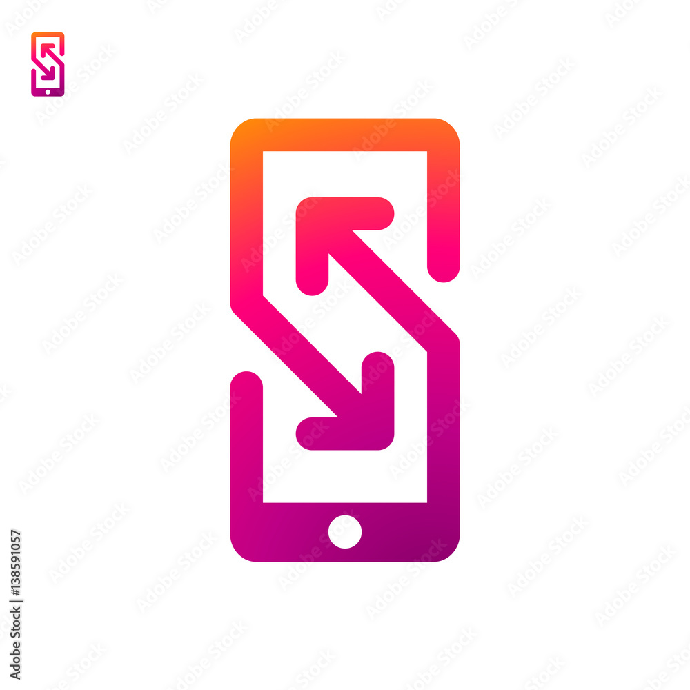Smartphone logo mobile communication icon Smartphone logo mobile communication icon