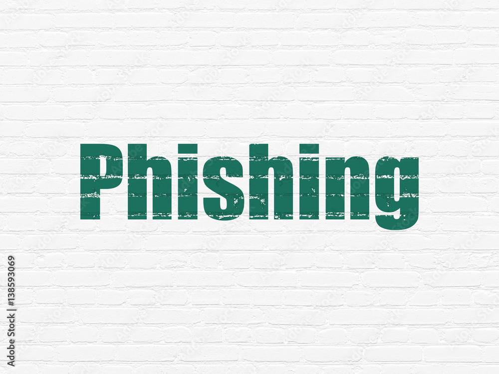 Obraz premium Security concept: Phishing on wall background
