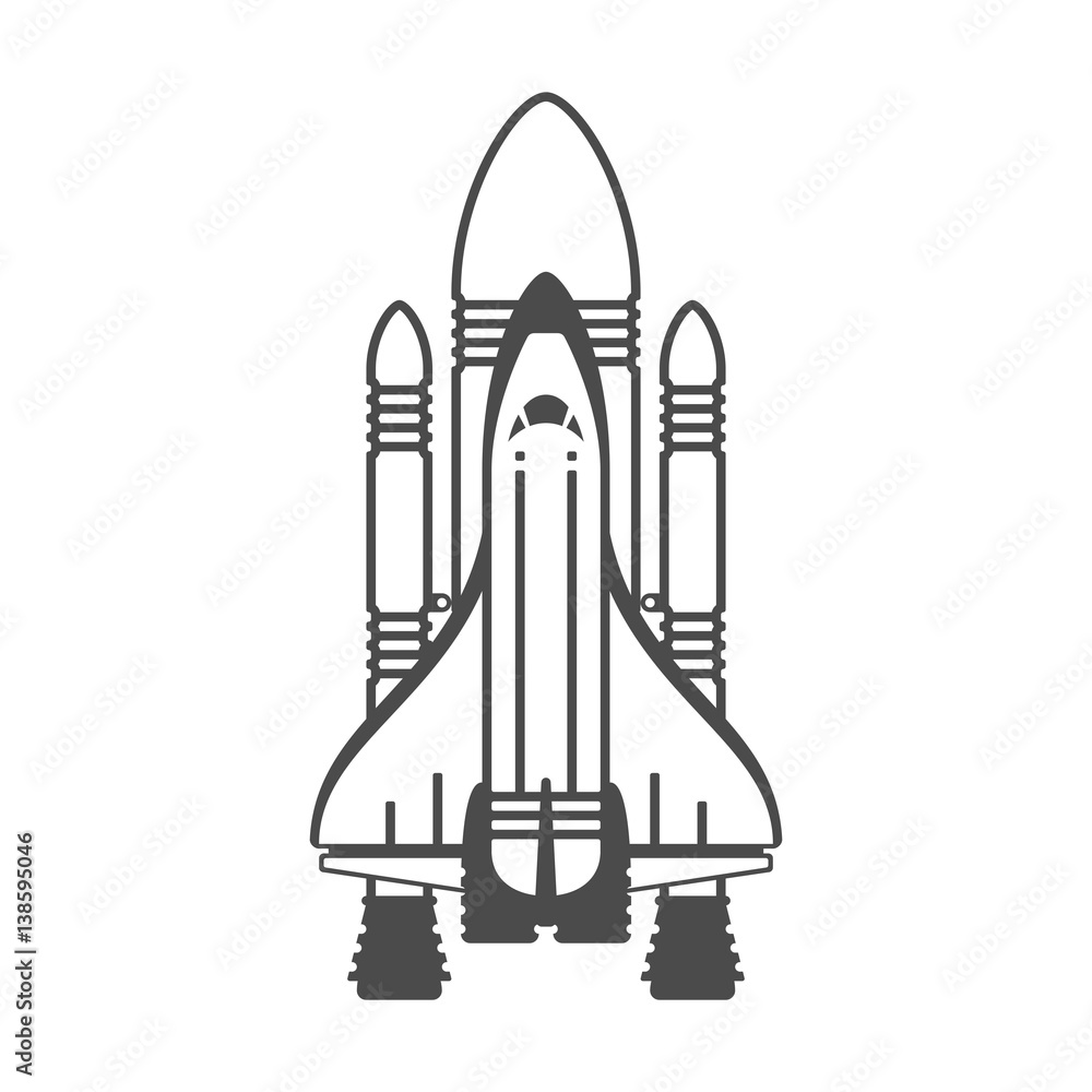 Spaceship vectot illustration.