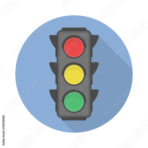 Traffic light vector icon.