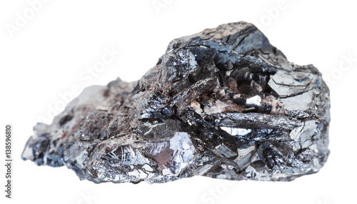 sample of hematite (iron ore) stone isolated photo