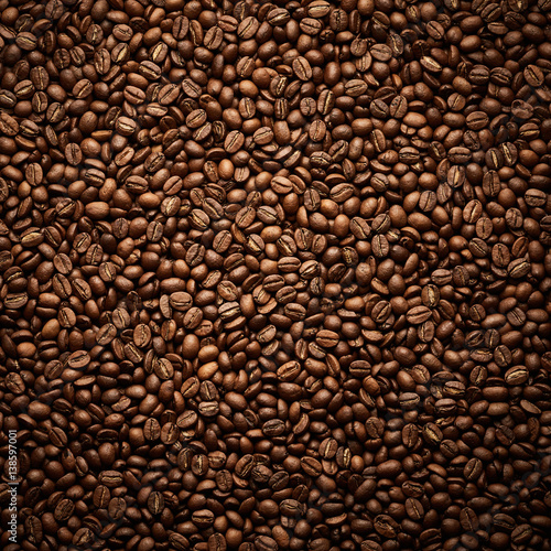 Texture of roasted coffee beans