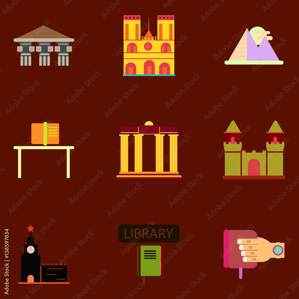 Travel. Famous monuments of world. history book education, Sketch vector illustration collection Travel. Famous monuments of world. history book education, Sketch vector illustration collection