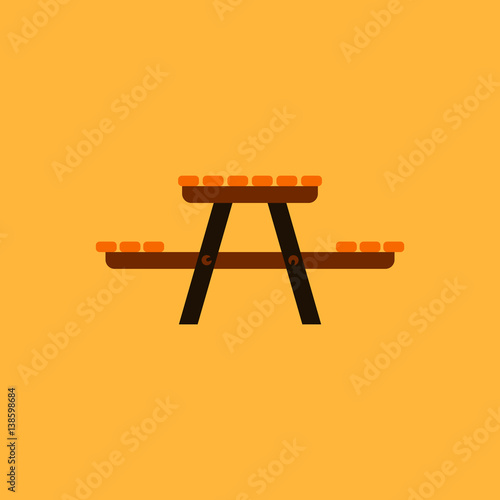 camping table wooden park bench