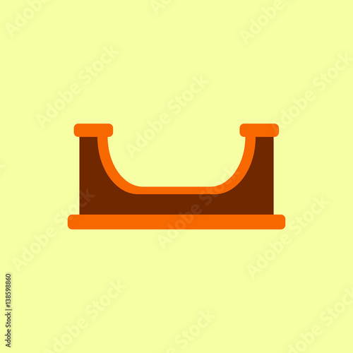 Vector illustration in flat style playground equipment sandbox