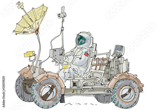 lunar rover - cartoon