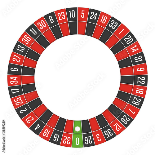 European roulette wheel.