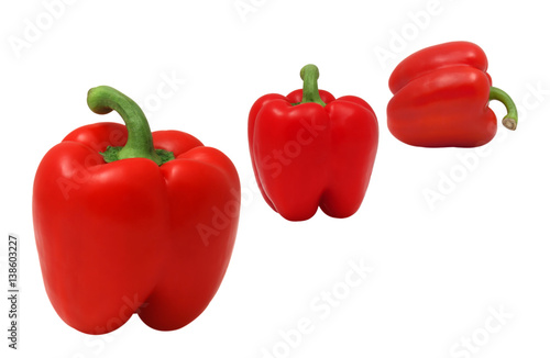 Three red peppers